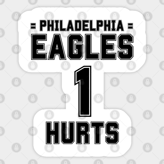 1 hurts Eagles football Philadelphia Sticker by PrettyMerch